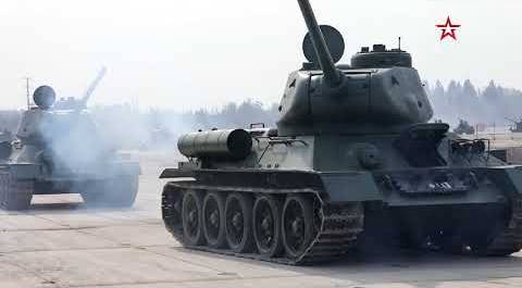 Тридцать легендарных  танков Т-34 после капитального ремонта прибыли в подмосковное Алабино