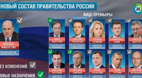 Утвержденные вице-премьеры нового состава правительства РФ