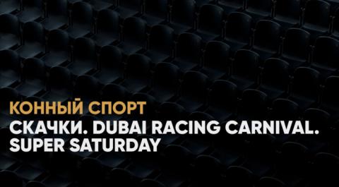 Смотреть онлайн трансляцию Скачки. Dubai Racing Carnival. Super Saturday