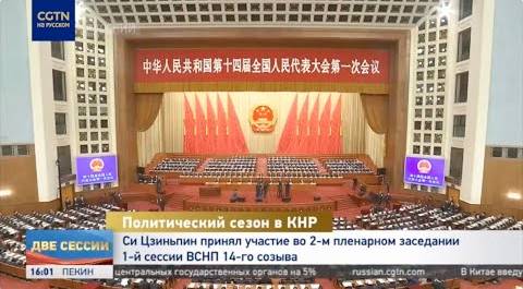 Си Цзиньпин принял участие во 2-м пленарном заседании 1-й сессии ВСНП 14-го созыва