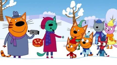 Три кота | Снежные скульптуры | Серия 11 | Мультфильмы для детей
