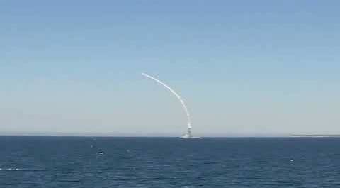 Launch of the high-precision Kalibr missile