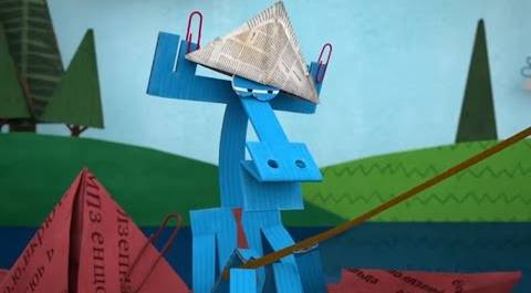 Бумажки ✂ Полная луна ✂  Серия 56. Мультик оригами для начинающих.  Творчество с детьми.