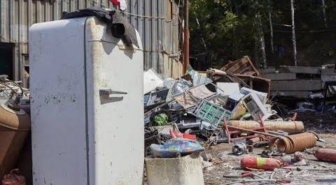 Горы из сотен тонн мусора завалили Псков