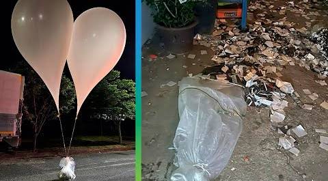 330 воздушных шаров с мусором пустила КНДР в Южную Корею