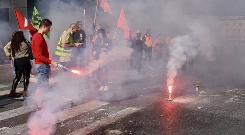 Акция протеста железнодорожников прошла во Франции