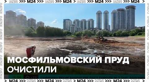 Мосфильмовский пруд очистили от ила и бытового мусора - Москва 24