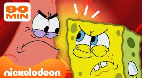 Губка Боб | Губка Боб и Патрик ссорятся на протяжении 90 МИНУТ! 💥 | Nickelodeon Cyrillic
