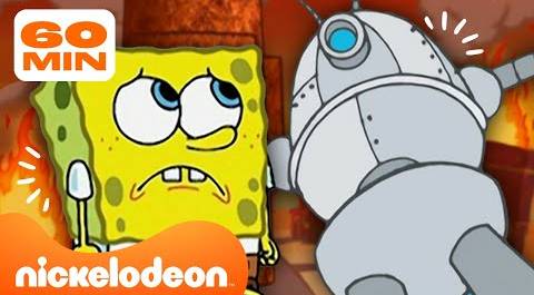 Губка Боб | Все РОБОТЫ в "Губка Боб Квадратные Штаны"! 🤖 | 60-минутная подборка | Nickelodeon