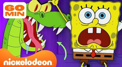 Губка Боб | 60 МИНУТ самых странных морских чудовищ в "Губка Боб"! | Nickelodeon Cyrillic