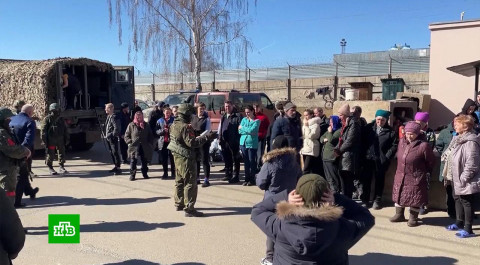 Российский гуманитарный конвой эвакуировал жителей пригорода Чернигова