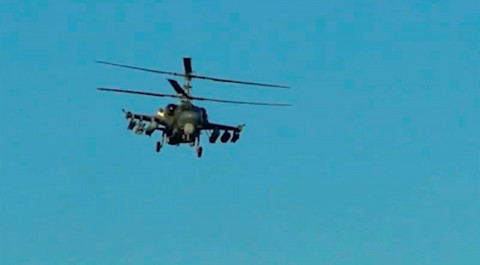 Ударные вертолеты Ка-52 обнаружили и уничтожили вооружение и технику ВСУ